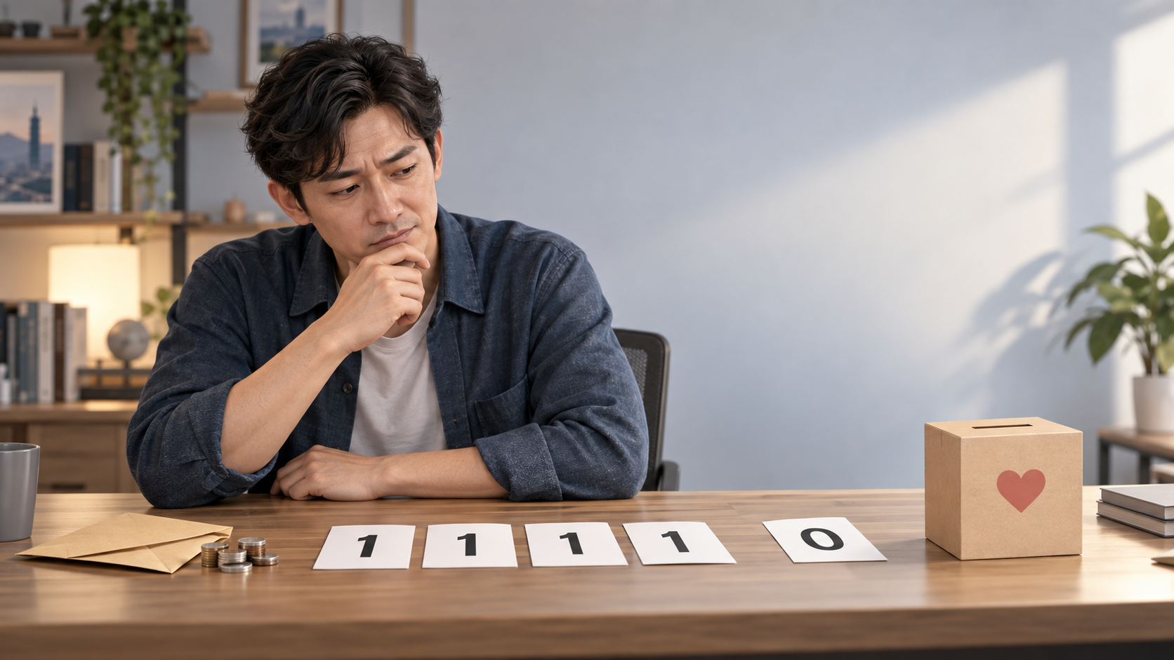 開場：簡單錯誤剛好對自己有利的生活化概念插畫。